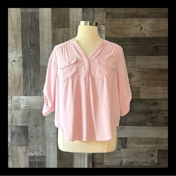 torrid Tops - Torrid 0 Harper pink top Xlarge pastel softgirl low key luxe romantic spring